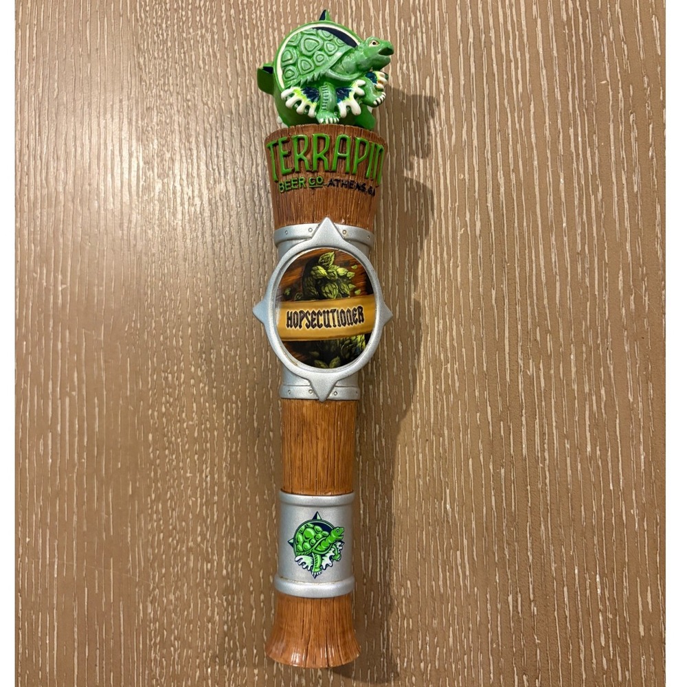 Terrapin Beer Co Hopsecutioner Beer Tap Handle Athens GA Turtle Craft Brewery